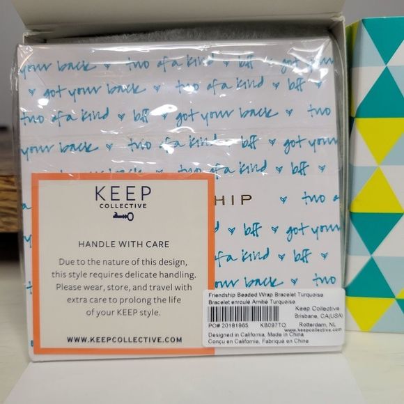 Stella & Dot Friendship Beaded Wrap Bracelet Crystal Charm Pendant - Picture 6 of 6